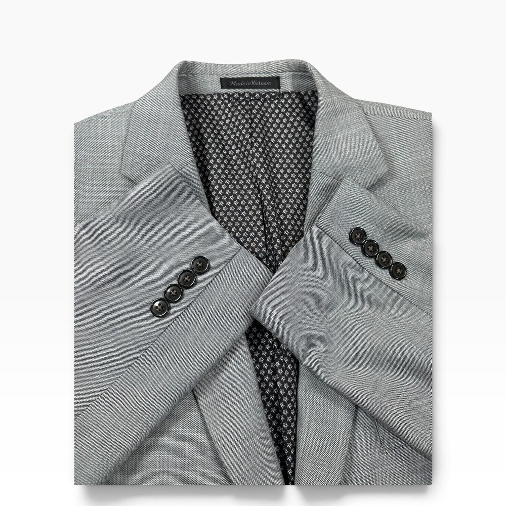 Chaps Mens 42R Blazer Sport Coat Light Gray Two Button Lined Jacket